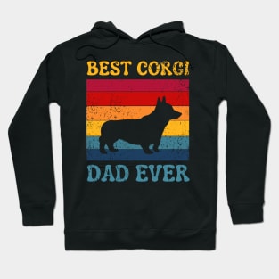 Best Corgi Dad Ever, Vintage Cute Pembroke Welsh Corgi Hoodie